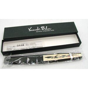 NEW Yamauchi Bihou Japanese Calligraphy Artist Folding Hand Fan Hand Decorated